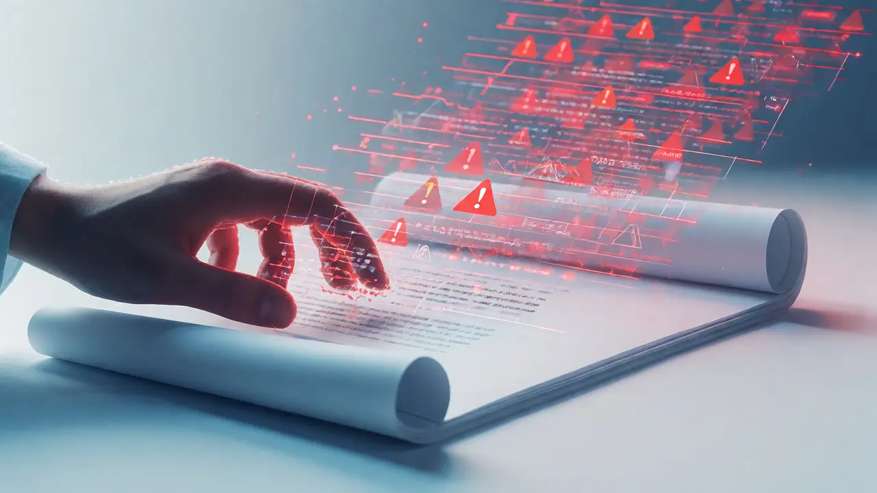 Digital illustration showing a hand removing chaotic elements to reveal a clean page.