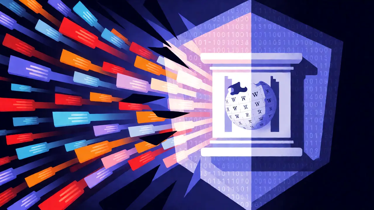 Digital shield blocking spam from Wikipedia