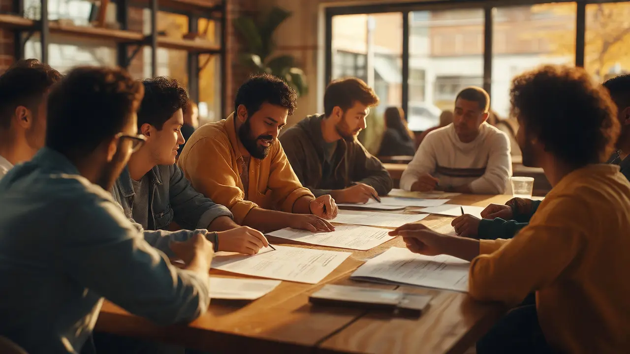 Supportive wiki community members collaborating calmly together