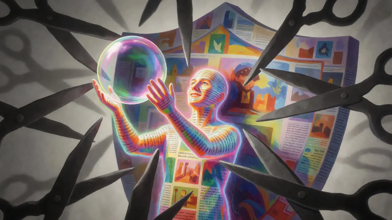 Surreal depiction of a creator protecting a new article from aggressive deletion forces.