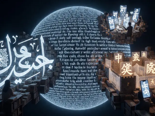 Wikipedia in Arabic, Chinese, and Hindi: Coverage and Growth Trends