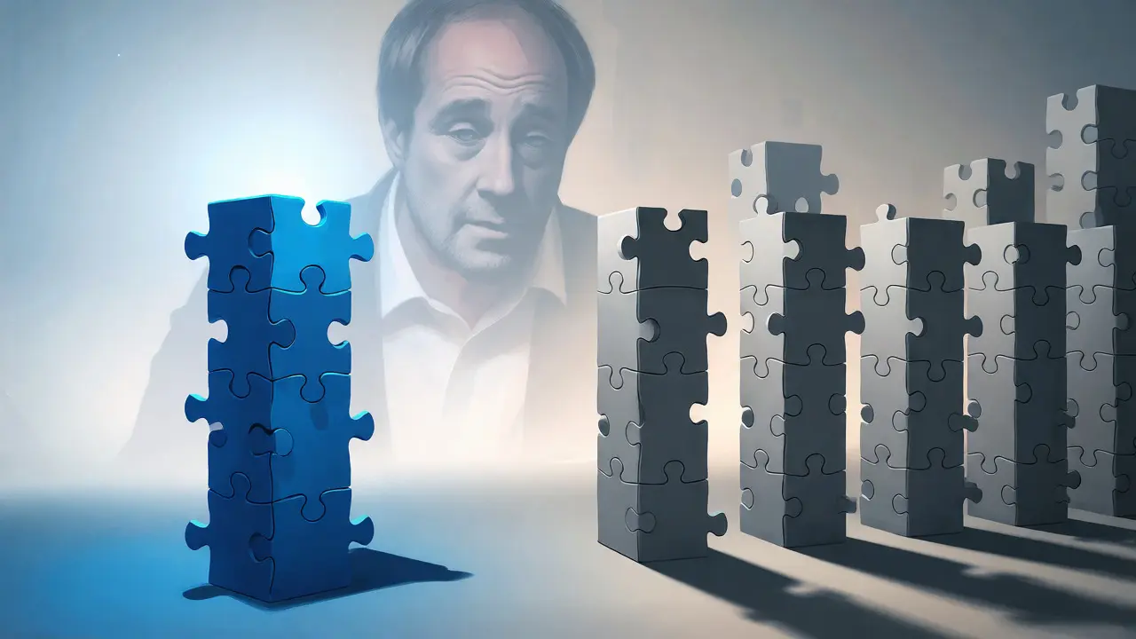 Unified knowledge pillar standing strong against fragmented individual author structures.